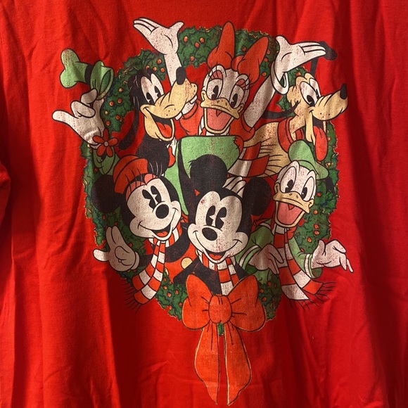 (XL) Red Disney Christmas Shirt - Picture 2 of 4